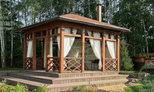 Квадратная беседка 4