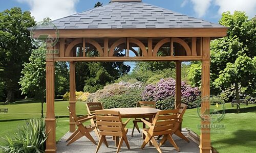 Квадратная беседка 12