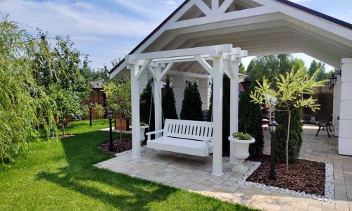 Деревянные качели 9