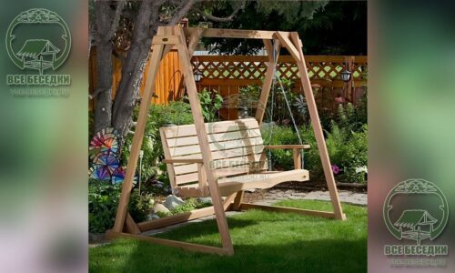 Деревянные качели 8