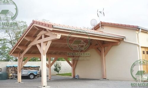 Деревянный навес 15