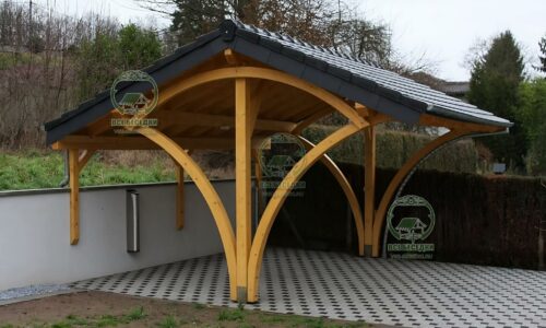 Деревянный навес 3