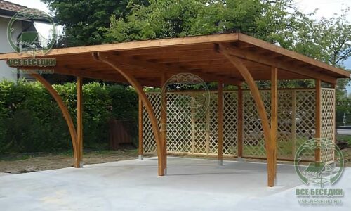 Навес для двух машин 12