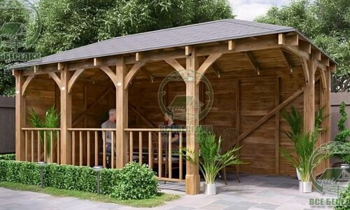 Прямоугольная беседка 12