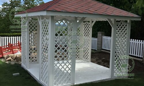 Квадратная беседка 14