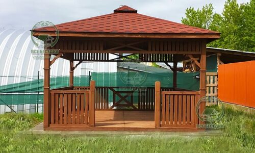 Квадратная беседка 16