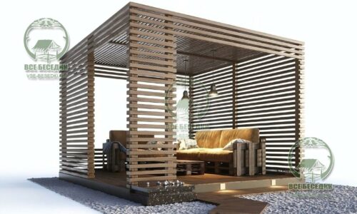 Квадратная беседка 13