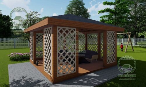 Квадратная беседка 17