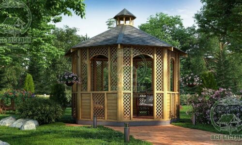 Восьмигранная беседка 19